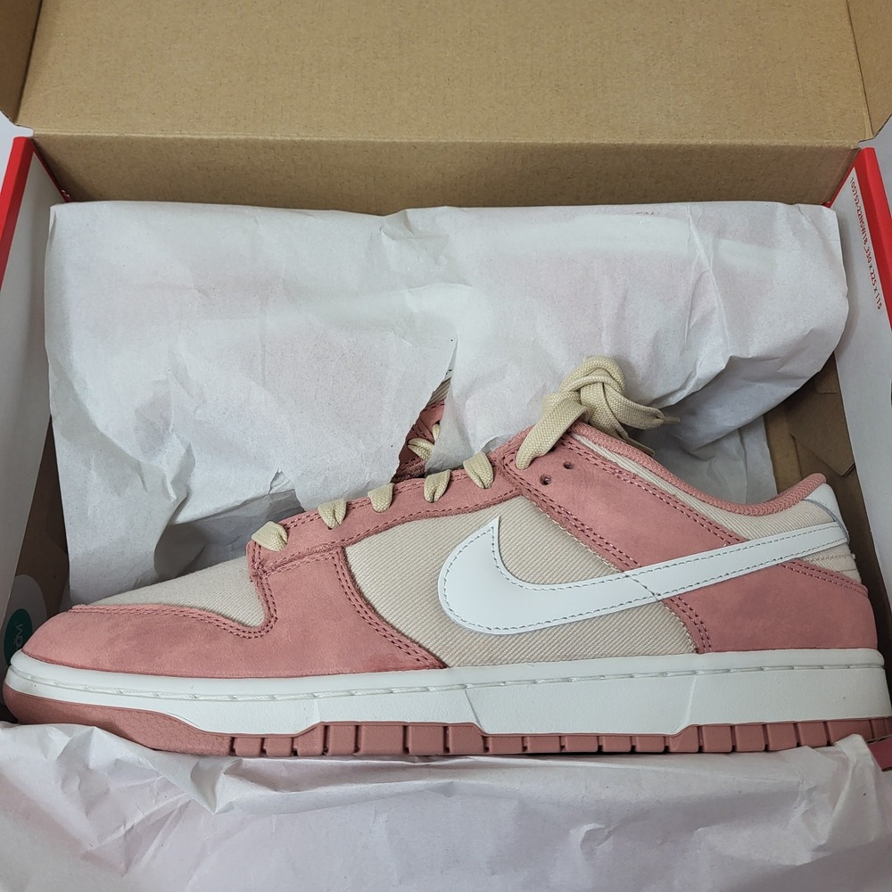 Nike Dunk Low PRM Premium Red Stardust FB8895-601 Mens Sz 12 Dusty Rose/Sandrift - Picture 7 of 10